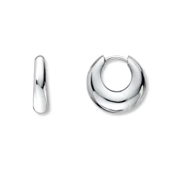 Silver by Frisenberg – Brede øreringer i sølv – 7,5 mm bred