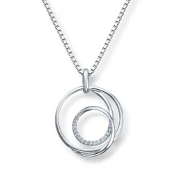 Silver by Frisenberg – Halssmykke i sølv med cubic zirkonia, sirkler