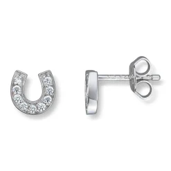 Silver by Frisenberg – Hestesko ørepynt i sølv med cubic zirkonia