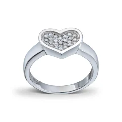 Silver by Frisenberg – Hjerteformet ring i sølv med zirkonia
