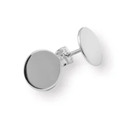 Silver by Frisenberg – Håndlaget ørepynt i sølv med blank overflate – 11 mm bredde.