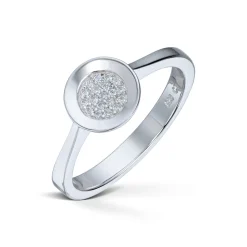 Silver by Frisenberg – Sirkelformet ring i sølv med zirkonia