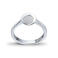 Silver by Frisenberg – Sirkelformet ring i sølv med zirkonia