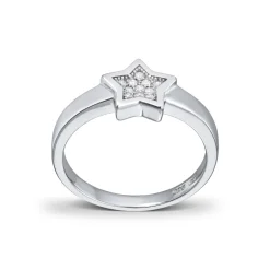 Silver by Frisenberg – Stjerneformet ring i sølv med zirkonia