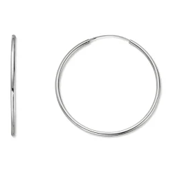 Silver by Frisenberg – Store øreringer i sølv – bredde 50 mm/2 mm