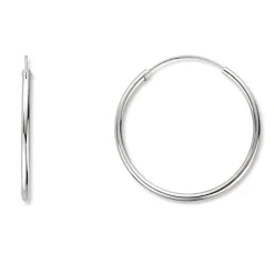Silver by Frisenberg – Tynne øreringer i sølv – 3,5 cm i diameter