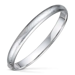 Silver by Frisenberg- Armring med mønster-8mm bredde