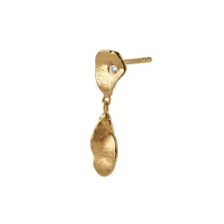 Stine A Jewelry – Clear Sea Earring With Stone – Ørepynt