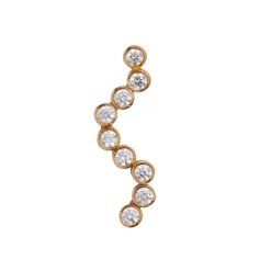 Stine A Jewelry – Midnight Sparkle Earring Gold – Left
