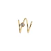 Stine A Jewelry – Big dot curl earring i forgylt sølv – Venstre