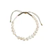 Stine A Jewelry – Perlie Creme armbånd med blå, rosa og hvite perler