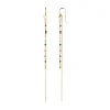 Stine A Jewelry – Petit Gemstones with Long Chain Earring – Forrest Mix