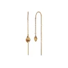 Stine A Jewelry – Petit Ile De L’Amour Double Chain ørepynt i forgylt sølv