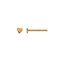 Stine A Jewelry – PETIT LOVE HEART – Ørepynt i forgylt sølv