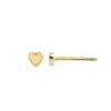 Stine A Jewelry – Petit Love Heart ørepynt i forgylt sølv med gul emalje