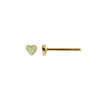 Stine A Jewelry – Petit Love Heart ørepynt i forgylt sølv med mintgrønn emalje