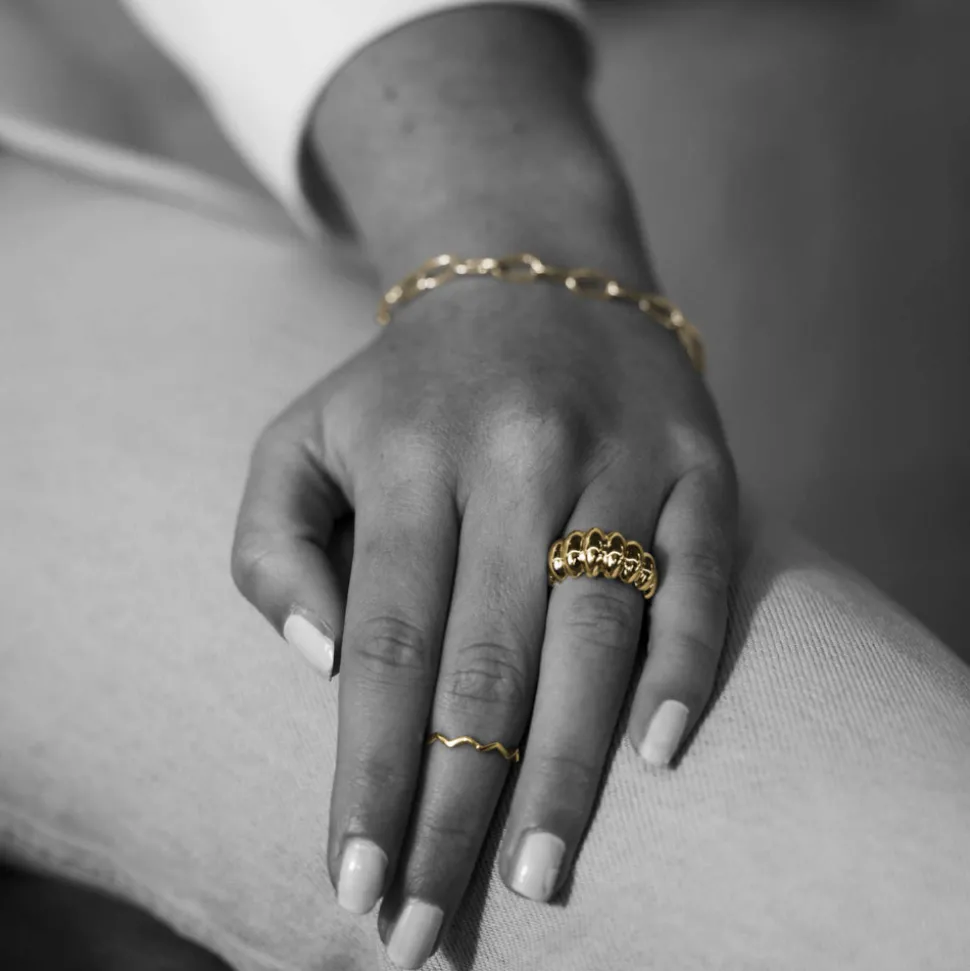 Studio by Gulldia – Belt ring i forgylt sølv