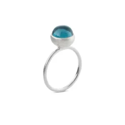 Susanne Friis Bjørner – Ring i sølv med fargestein – 8 mm – Flere fargevalg!