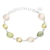 Susanne Friis Bjørner – Sølv armlenke med Rose quartz, Lemon quarts og phrenite