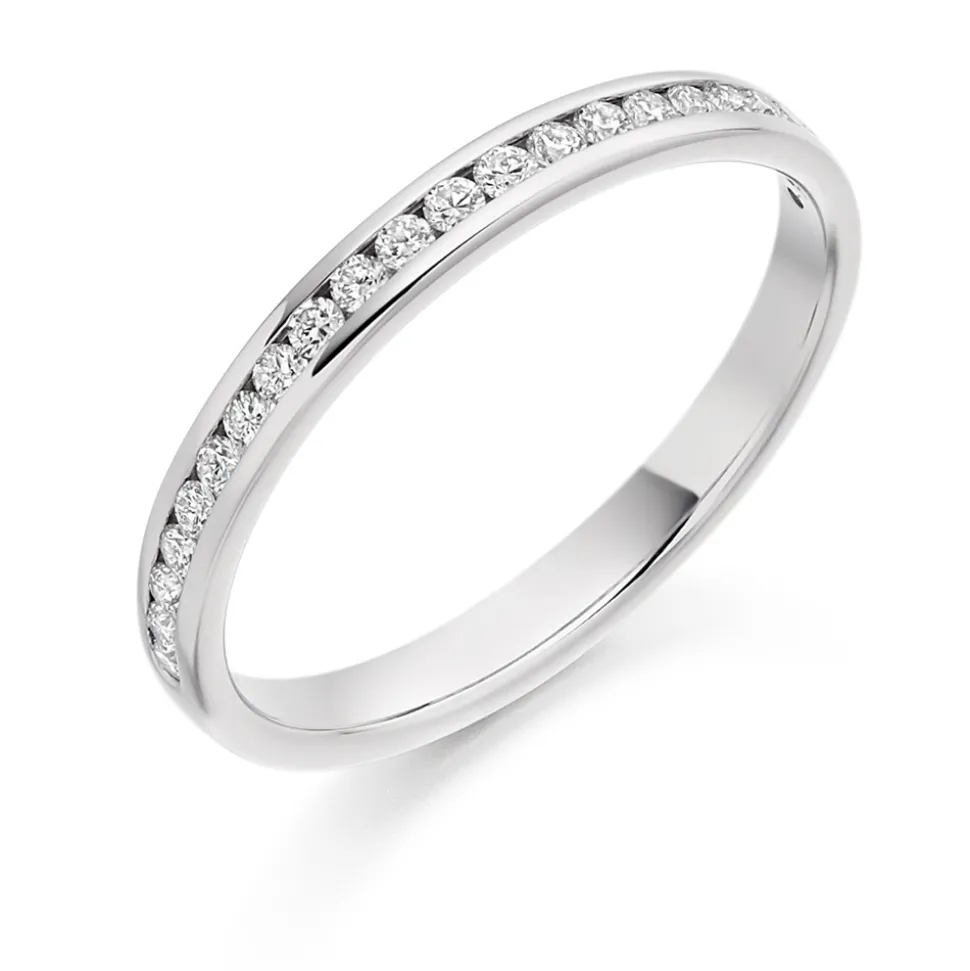 The Raphael Collection – Diamantring i hvitt gull – 2,5 mm – 0,25 ct