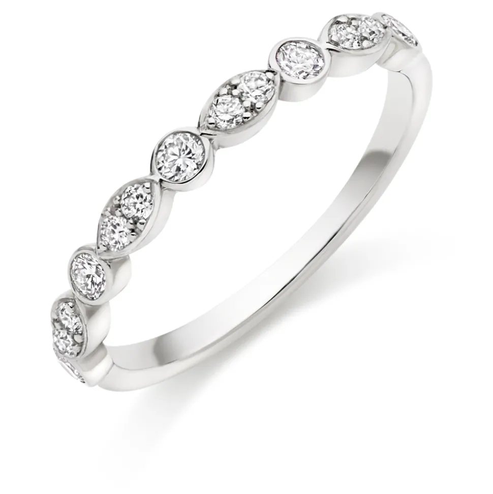 The Raphael Collection – Diamantring i hvitt gull – 2,5 mm – 0,35 ct