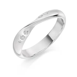 The Raphael Collection – Diamantring i hvitt gull – 3,7 mm – 0,09 ct