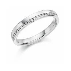 The Raphael Collection – Diamantring i hvitt gull – 3,1 mm bred – 0,12 ct