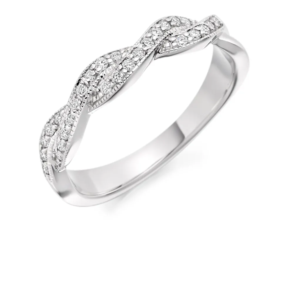 The Raphael Collection – Diamantring i hvitt gull – 3,9 mm – 0,22 ct