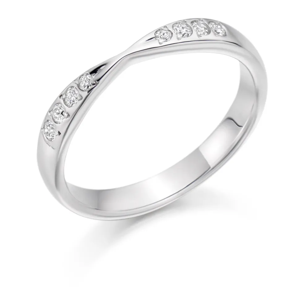 The Raphael Collection – Diamantring i hvitt gull – 3,0 mm – 0,15 ct