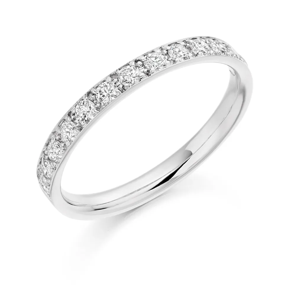 The Raphael Collection – Diamantring i hvitt gull – 2,4 mm – 0,40 ct