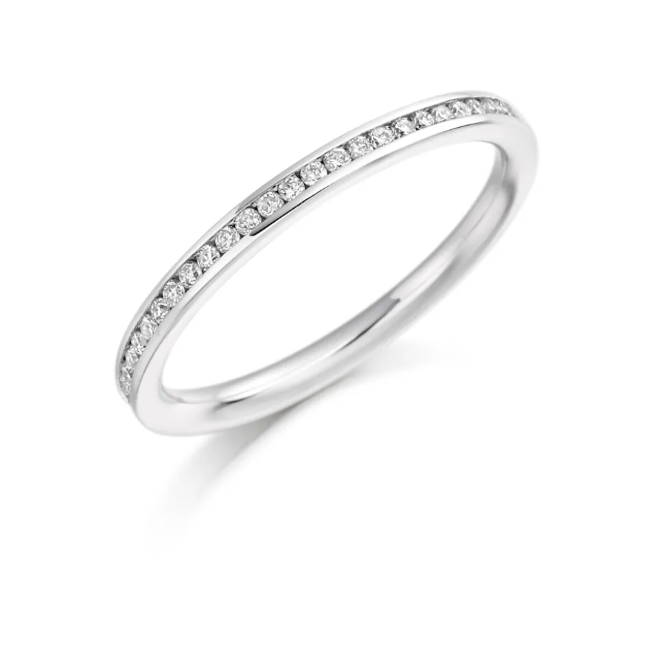 The Raphael Collection – Diamantring i hvitt gull – 2,0 mm – 0,20 ct