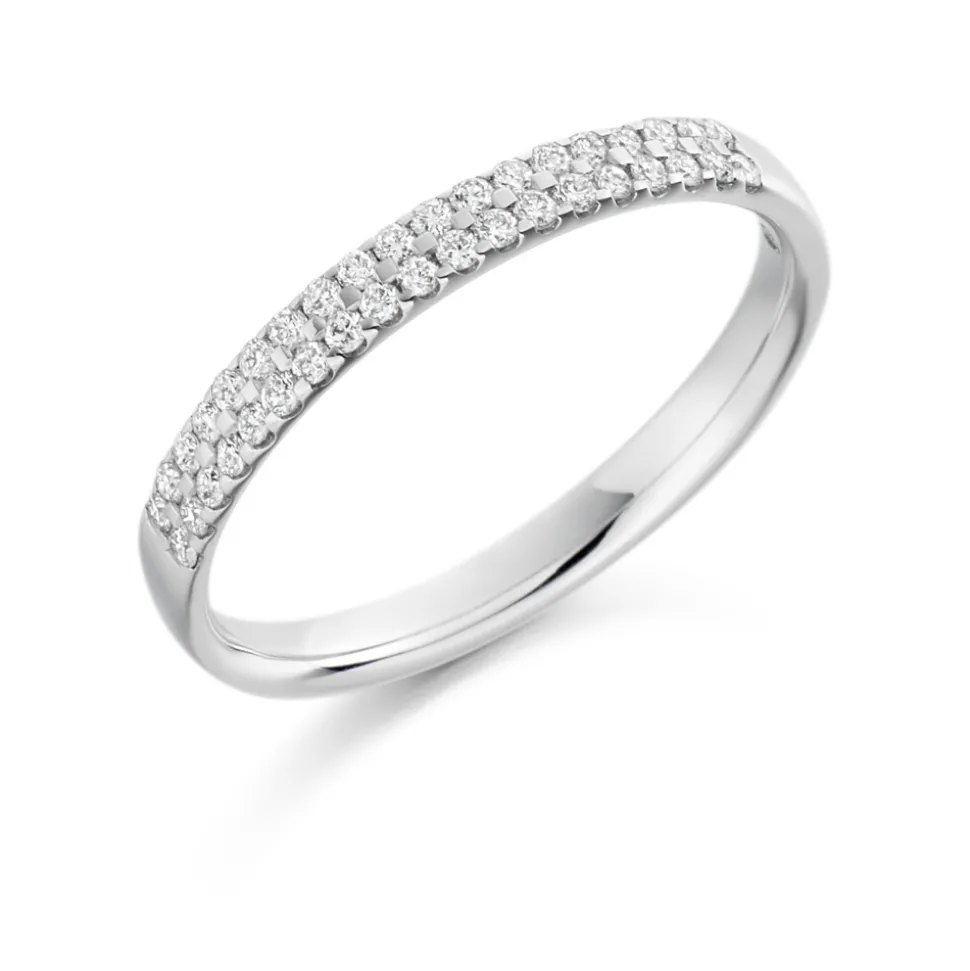 The Raphael Collection – Diamantring i hvitt gull – 2,4 mm – 0,25 ct