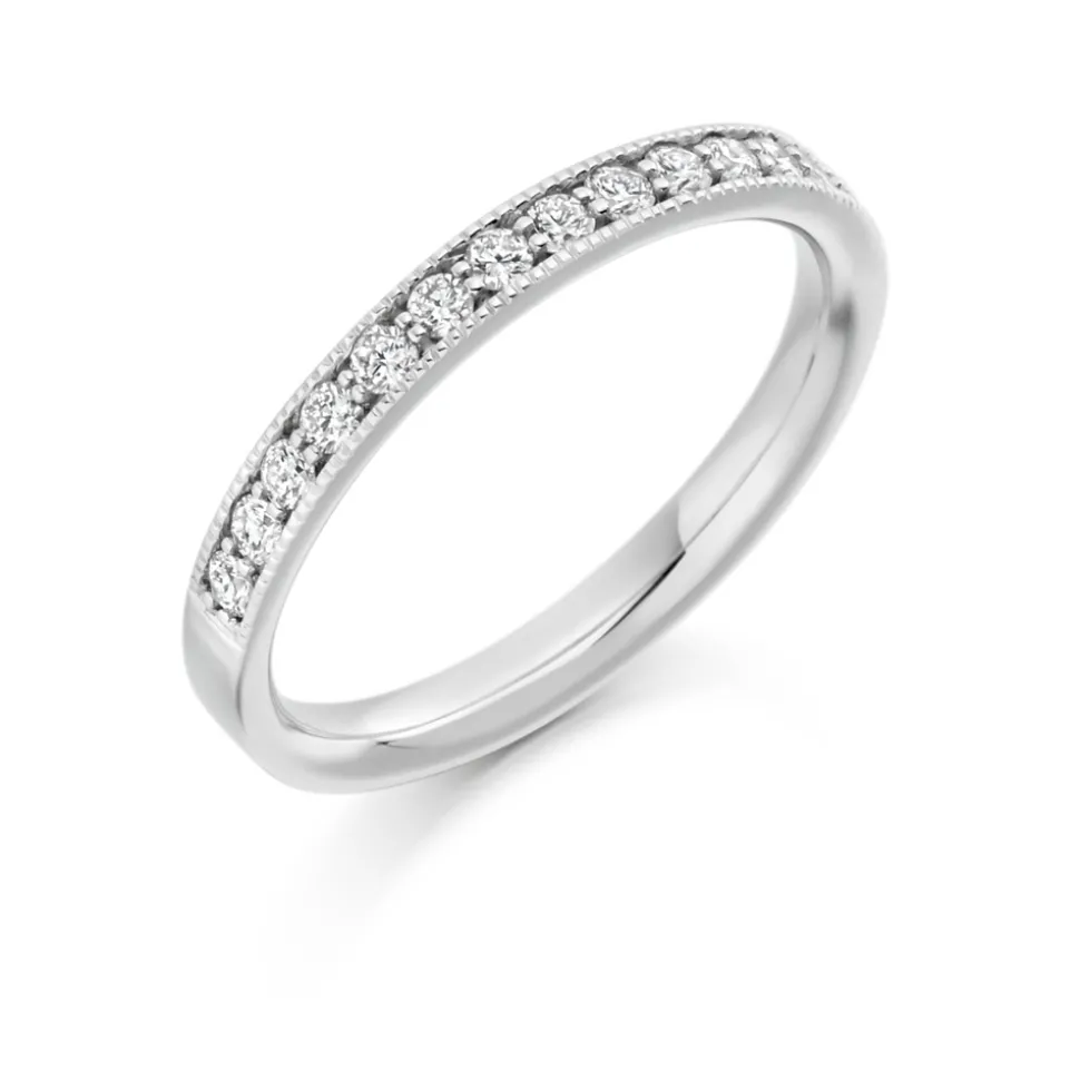 The Raphael Collection – Diamantring i hvitt gull – 2,5 mm – 0,33 ct