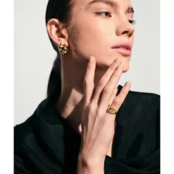 Tom Wood – Mini Signet ring i 9k gult gull- Oval