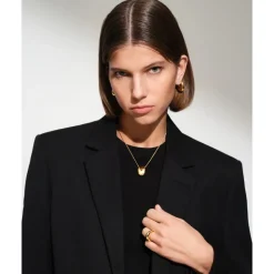 Tom Wood – Pebble Hoops Medium Gold