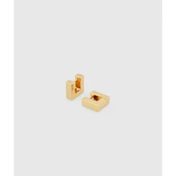 Tom Wood – Square Hoops Small Gold