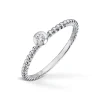 Vakker ring i 585 hvitt gull med en diamant 0,04 ct W/si1