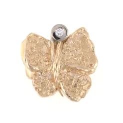 Van Bergen – Butterfly – Lås i gult gull med diamanter