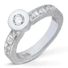 Van Bergen – Circle ring i hvitt gull med 1 x 0,20 ct og 10 x 0,02 ct diamanter TWSI