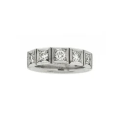 Van Bergen – Classic – Ring i hvitt gull med 5 x 0,15 ct diamanter