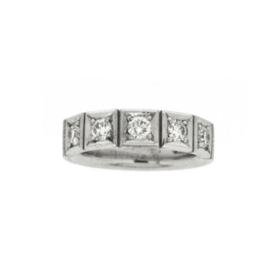 Van Bergen – Classic – Ring i hvitt gull med 5 x 0,15 ct diamanter