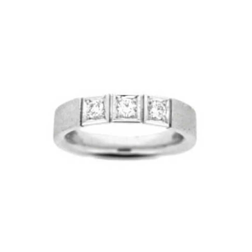 Van Bergen – Classic – Ring i hvitt gull med 3 x 0,10 ct diamanter