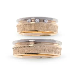 Van Bergen – Forlovelses-/giftering – Salerno – Gult og hvitt gull med diamanter, damemodell