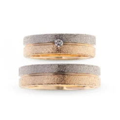 Van Bergen – Forlovelses-/giftering – Venezia – Gult og hvitt gull med diamant, damemodell