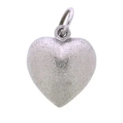 Van Bergen – Golden/Love Heart – Stort hjerteanheng i hvitt gull