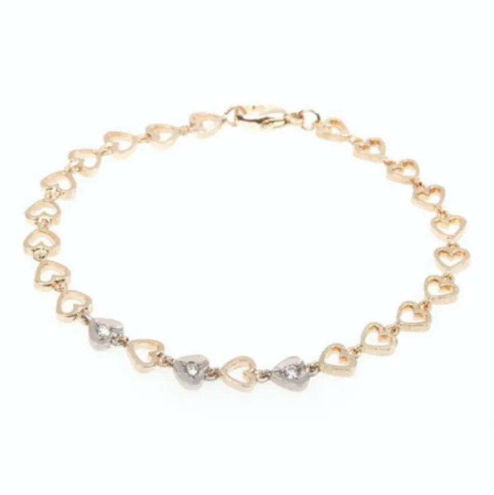 Van Bergen – Joy – Armbånd i gult gull med hvitt gull og diamanter