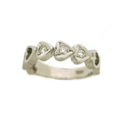 Van Bergen – Joy ring i hvitt gull med 3 x 0,05 ct diamant