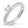 Van Bergen – Love Heart ring i hvitt gull med diamant 1 x 0,10 ct TW/SI
