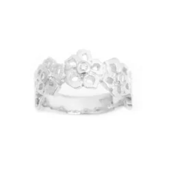 Van Bergen – Magnolia – Ring i hvitt gull med 3 diamanter
