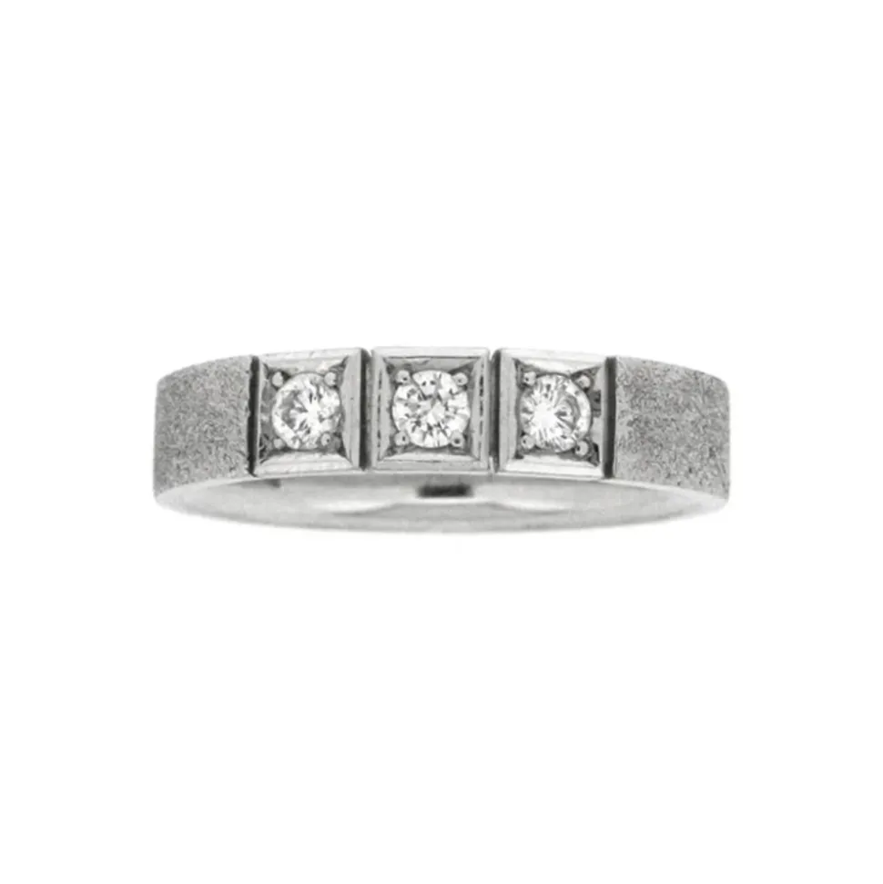 Van Bergen – Ring hvitt gull 14K med diamanter 3×0,05 ct TW/SI
